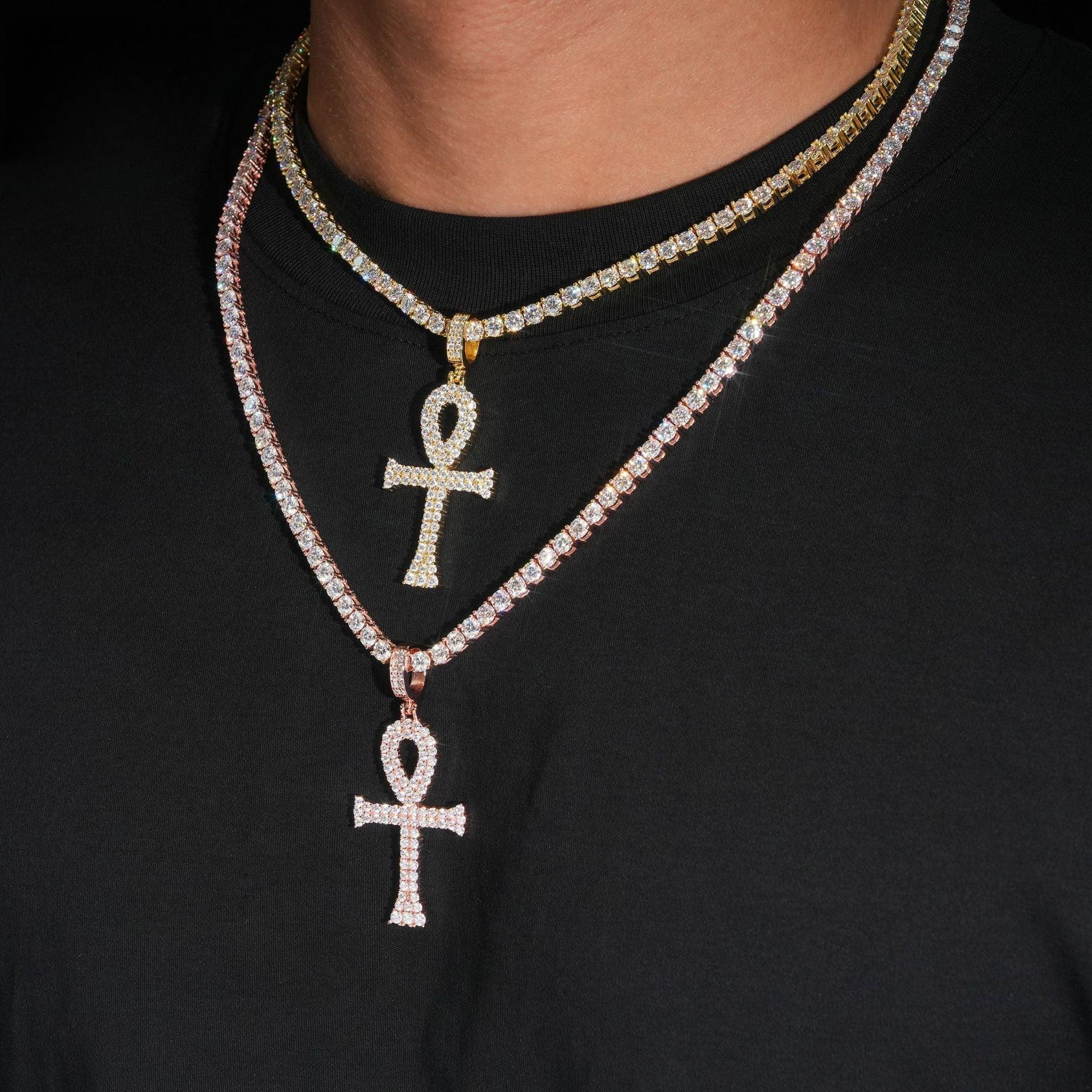 S925 Silver Moissanite Letter Pendant – Unisex Hip-Hop Style, Trendy Jewelry - CaratixJewelry